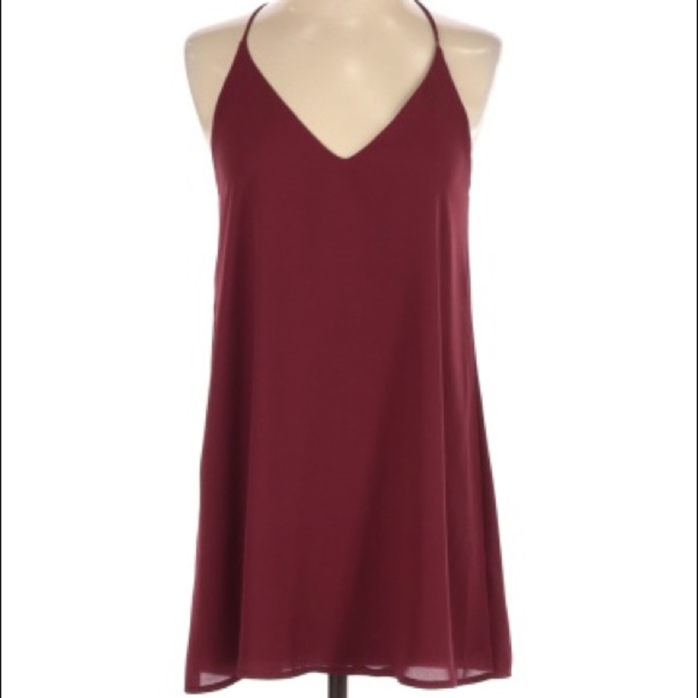 Three eighty two sleeveless burgundy dress